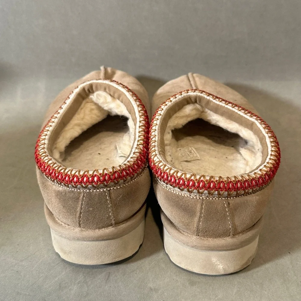 UGG‎ Tasman Suede Slippers Chestnut Tan Red Braid Slip On Shoes 5955 Mens 9